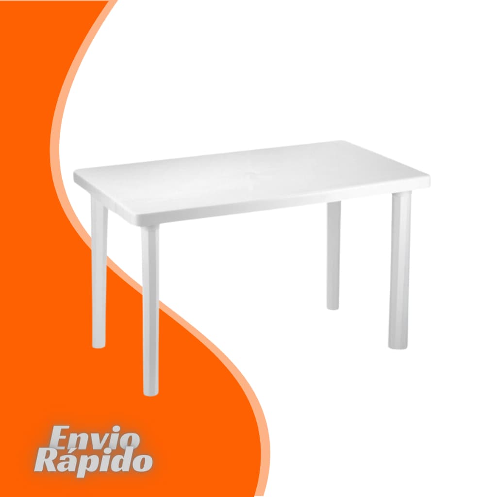 Mesa Plástico Desmontavel Retangular Quadrada Redonda Resistente Casa Piscina Jardim Jantar Varanda