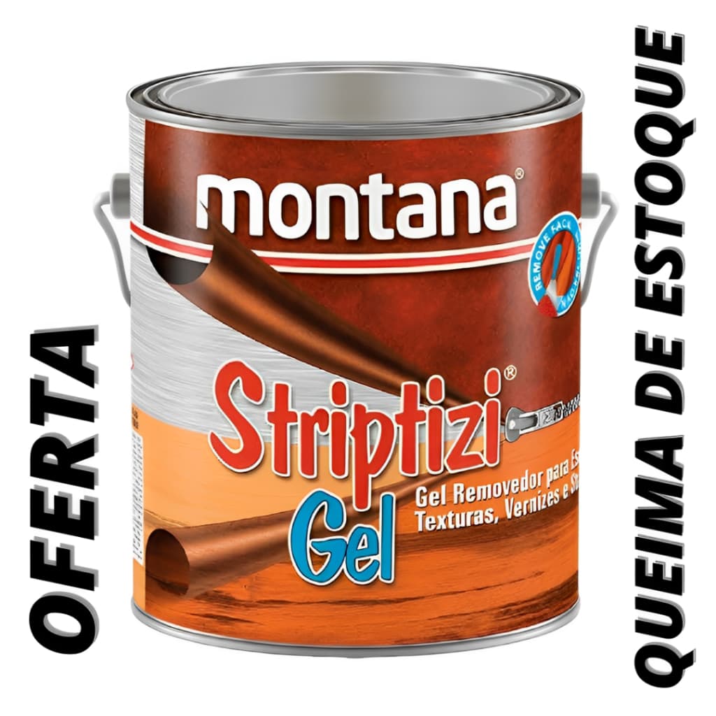 Gel Removedor para Esmaltes Texturas Vernizes Remove Fácil Stains Striptizi Montana 4kg Removedor Striptizi Gel
