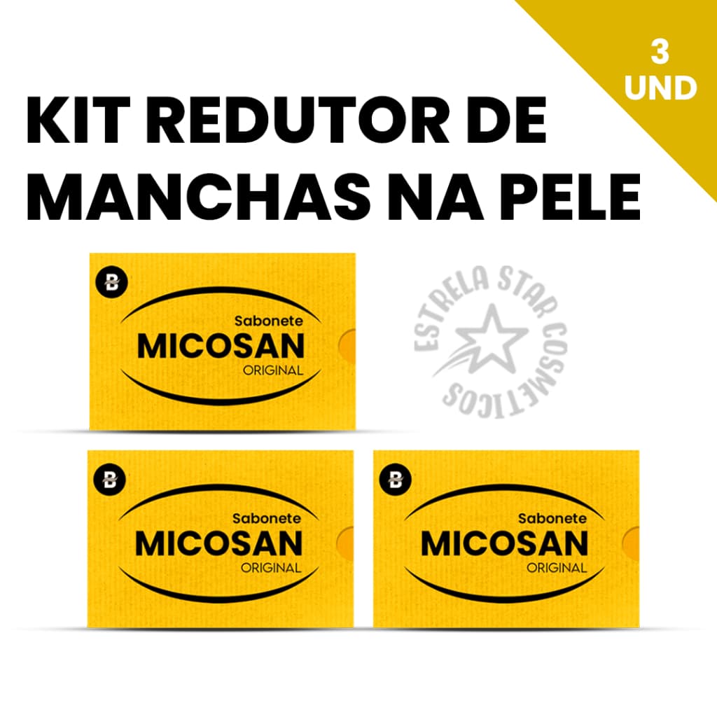 kit 3 Micosan Sabonete Em Barra Para Manchas Na Pele e Micoses