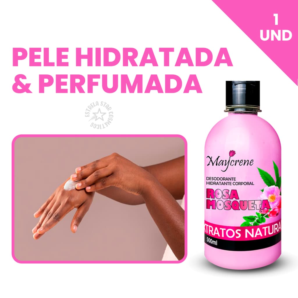 Creme  hidratante corporal rosa mosqueta 500g maycrene