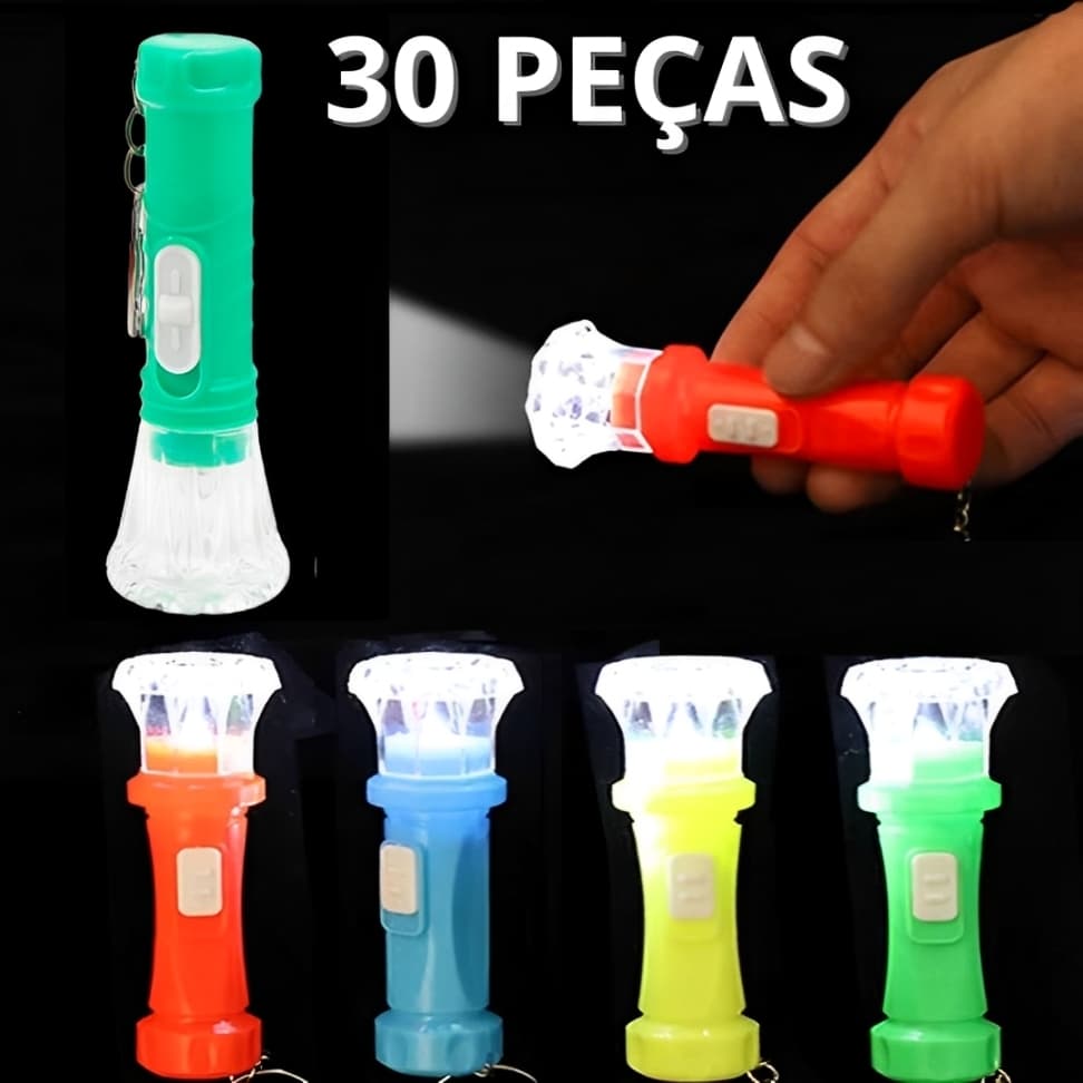 30 X Mini Lanterna Led Tática Portátil Para Uso Ao Ar Livre Trilha Camping Lazer, Mini Lanterna Infantil- PROMOÇÃO