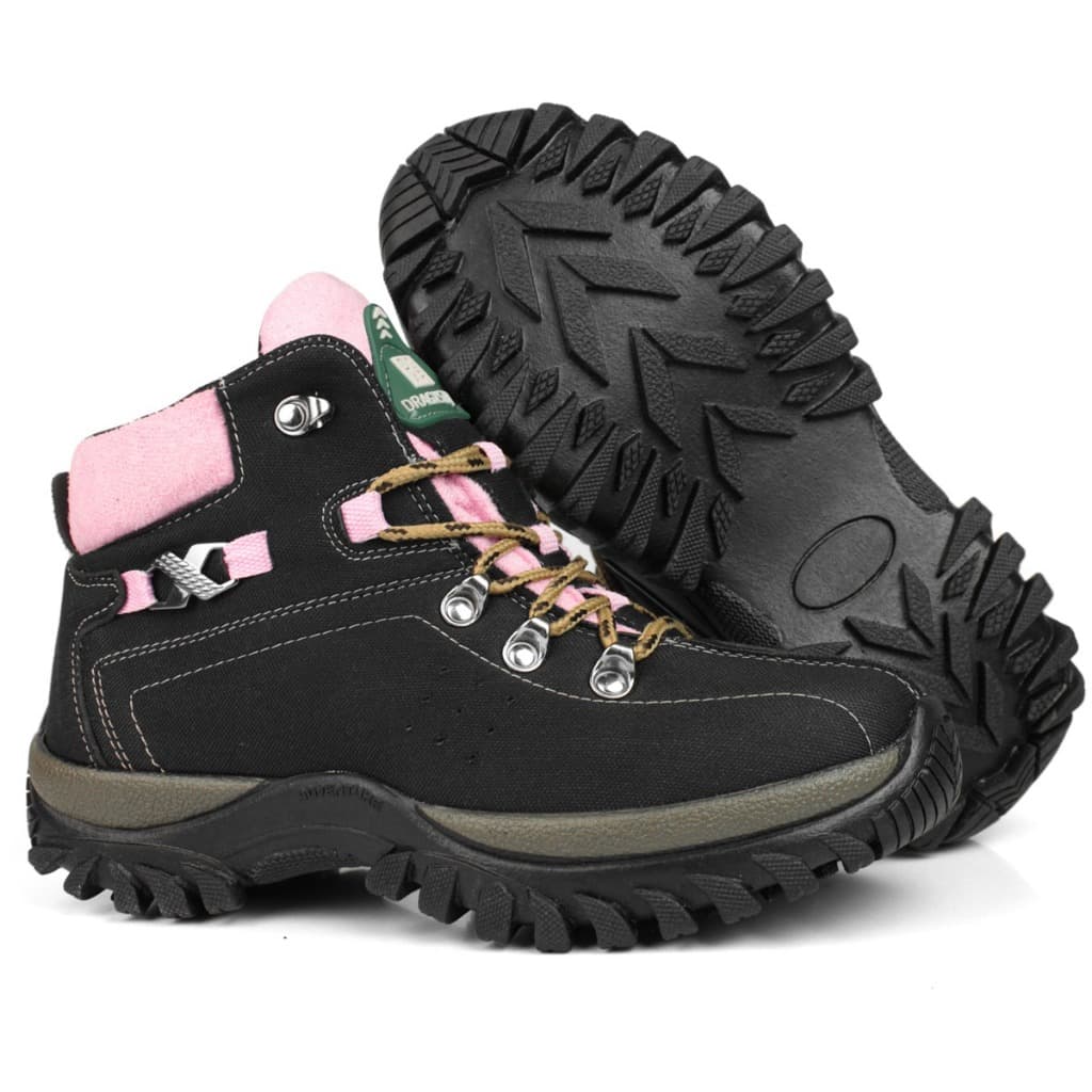 Bota Adventure Feminina Couro Confortável Palmilha PU Ideal Para Caminhada