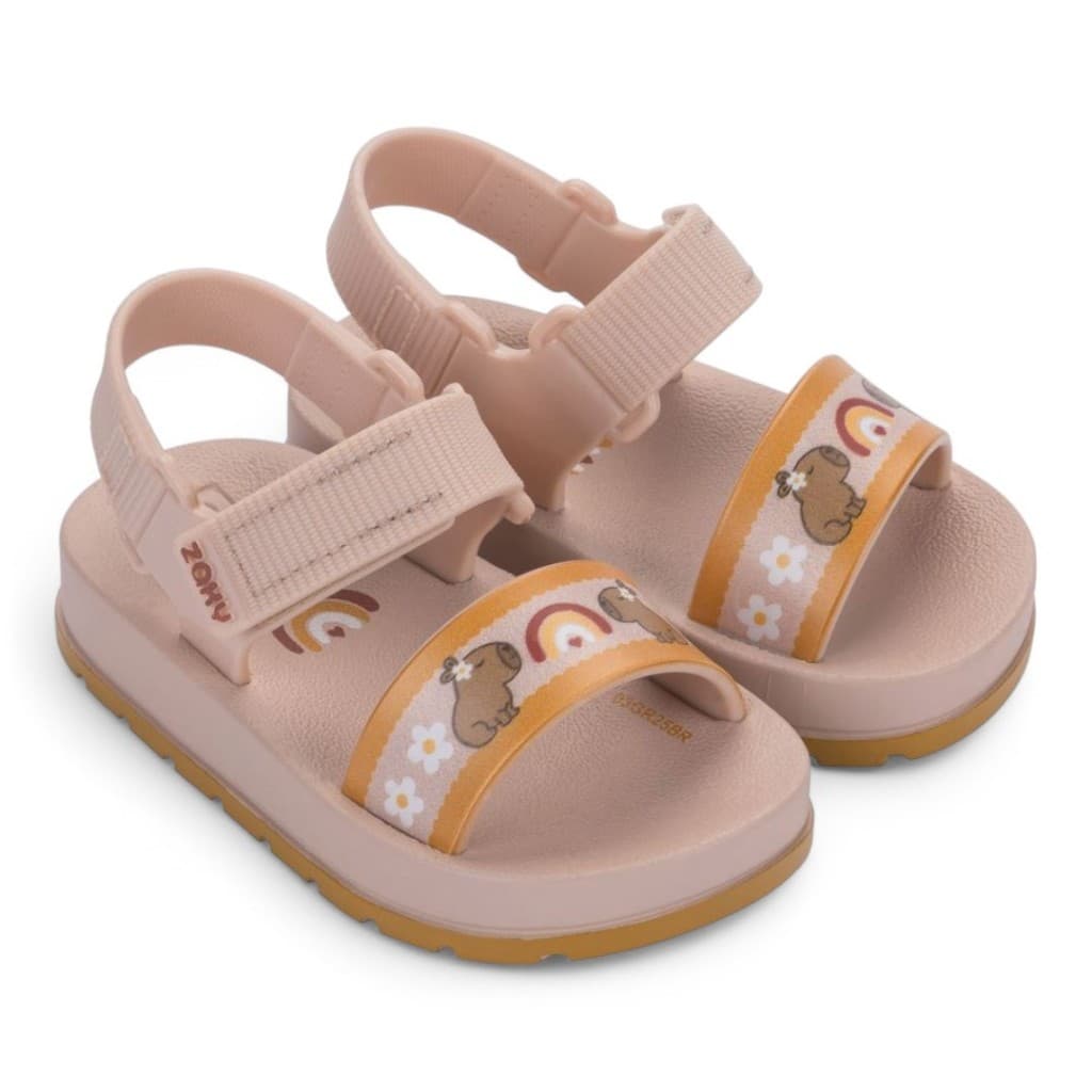 Sandalia Papete Infantil Zaxynina Moderninha Feminina Macia Original