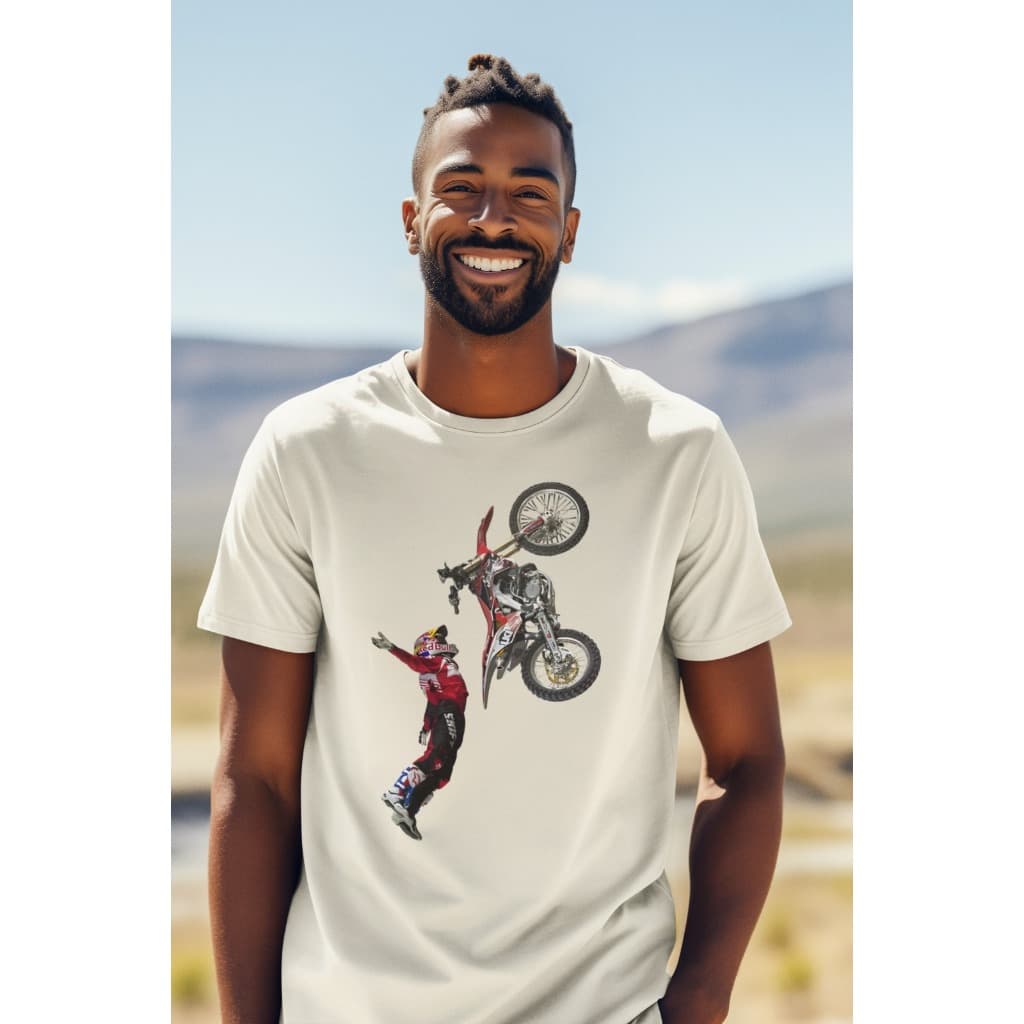Camiseta Roupa Estampada Motocross Trilha Hard 100% Algodão Blusa Personalizada Masculino