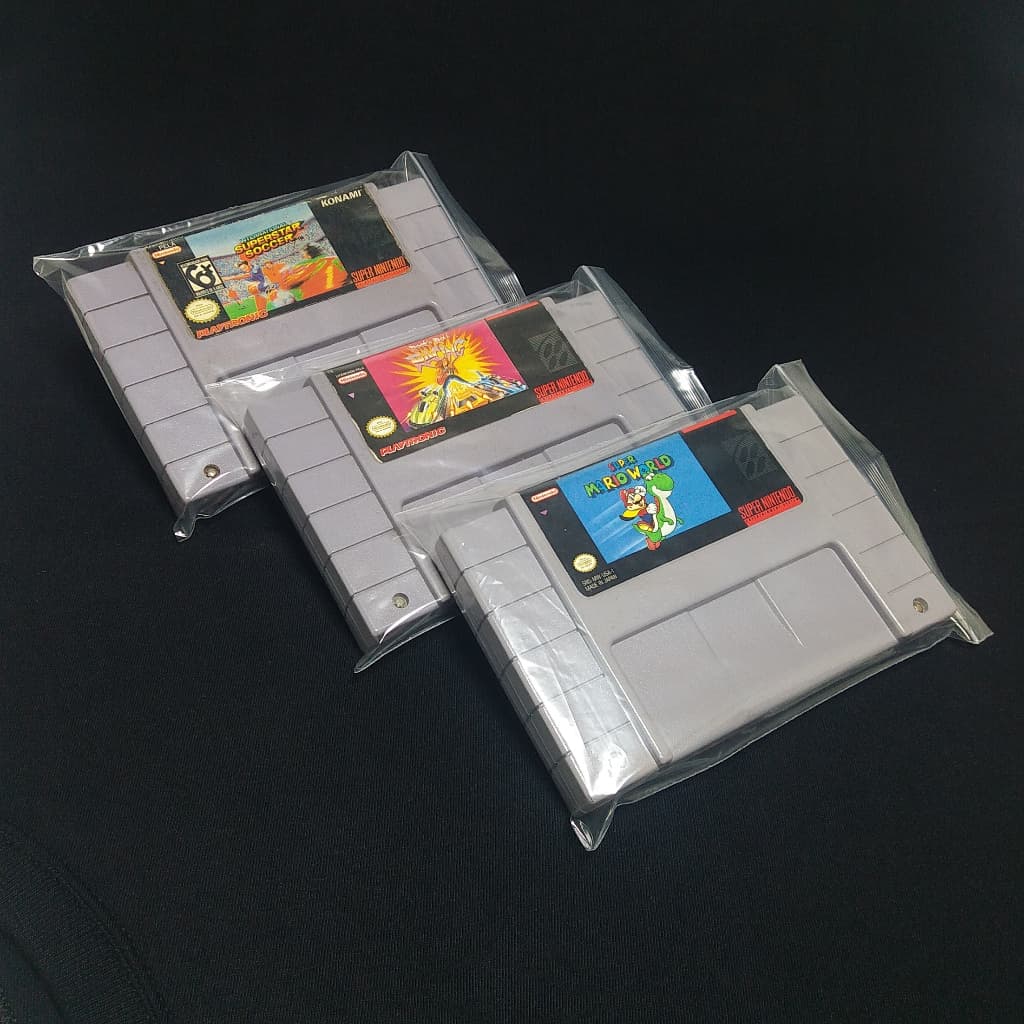 Plástico protetor de fita Super Nintendo protetor de cartucho SNES