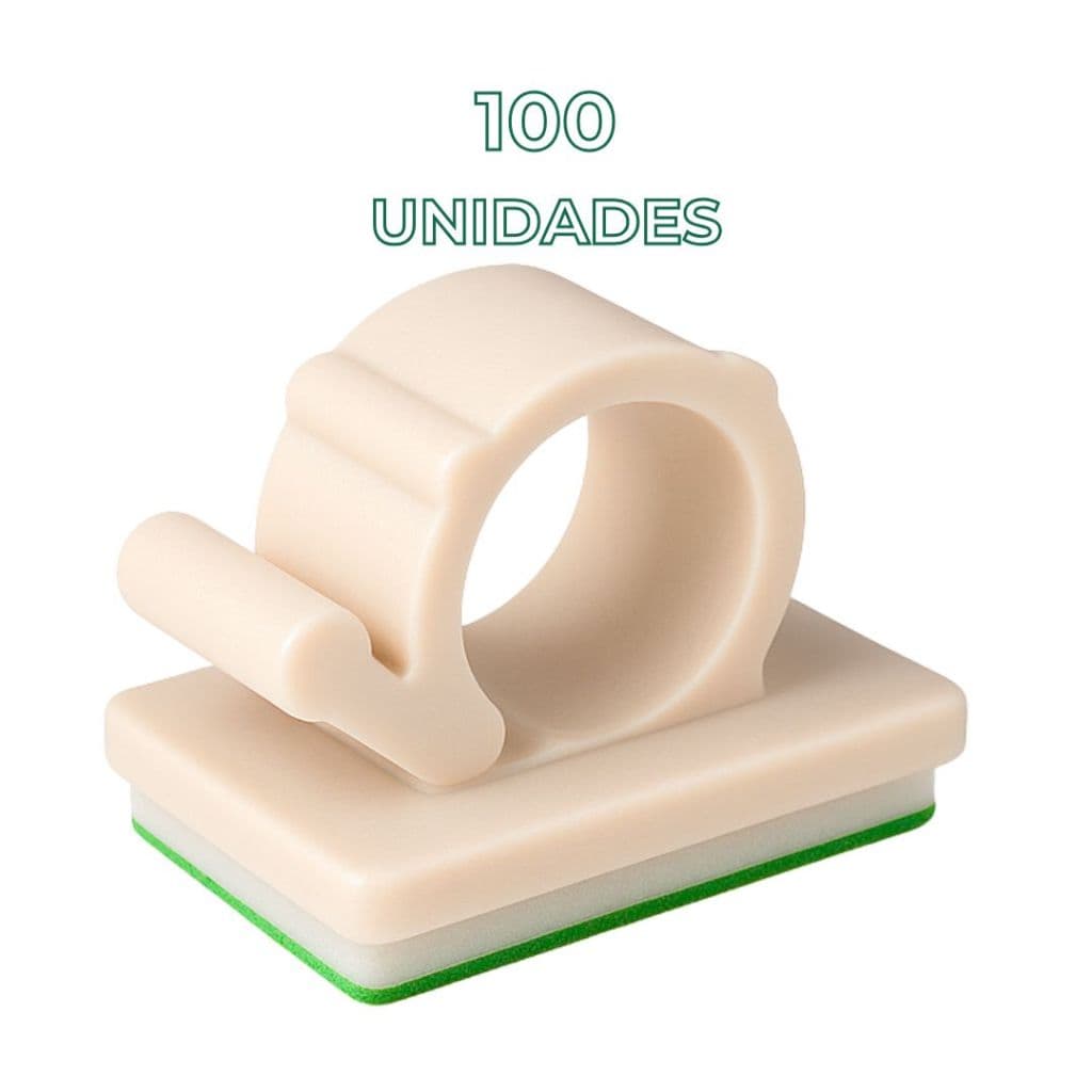 Kit de clips organizador de fios e cabos 6mm 100 unidades esconde fio e cabo colante prendedor adesivo preto branco dupl