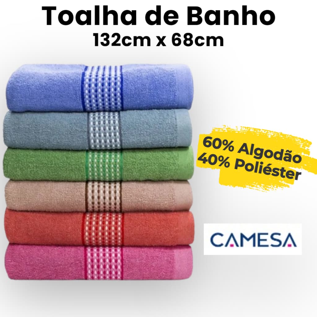 Toalha de Banho 1,32m x 0,68m Camesa Samba