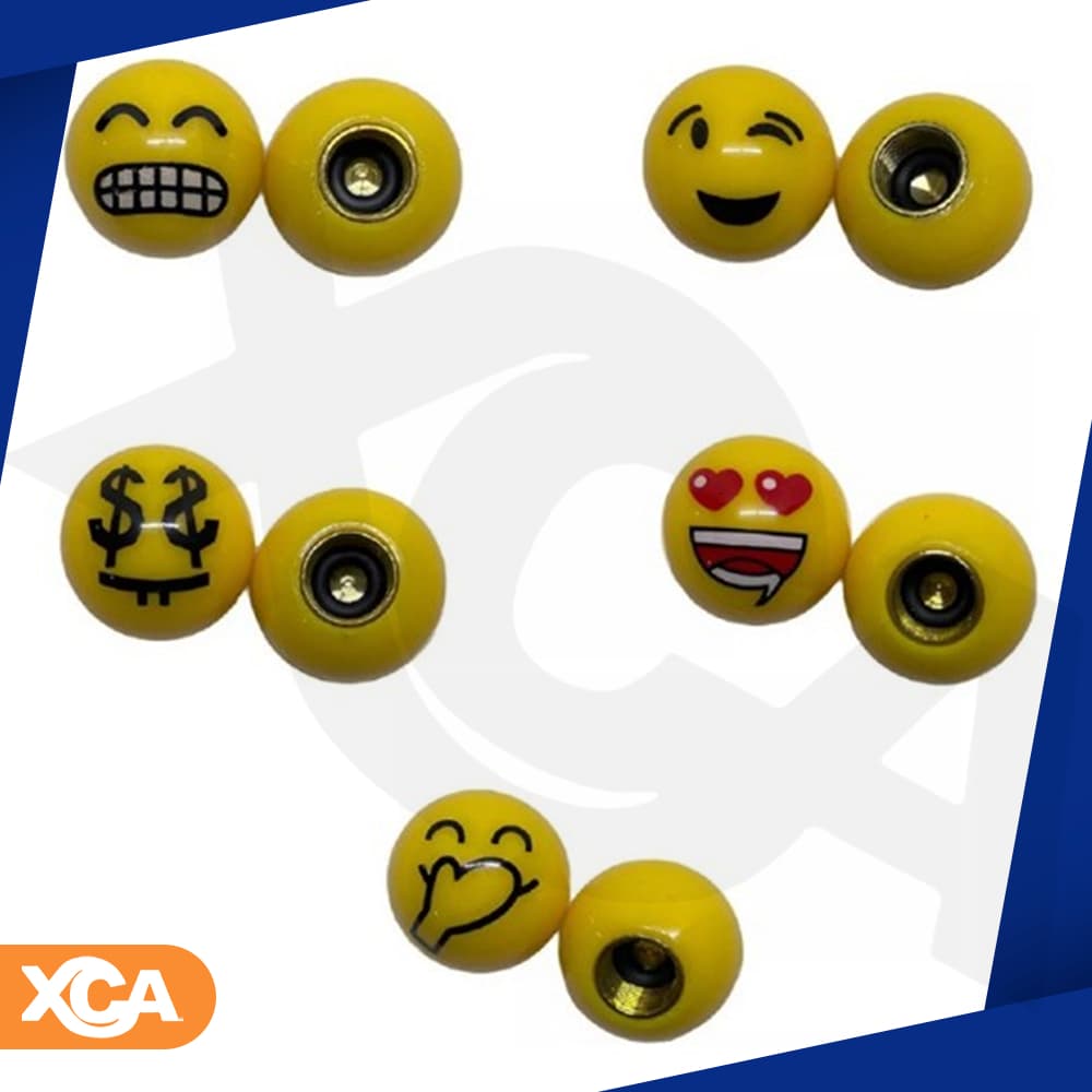 Pinos Bicos Válvula Pneu Tampa Pneu Diversos Modelos Emoji Kit 2 Ou 4