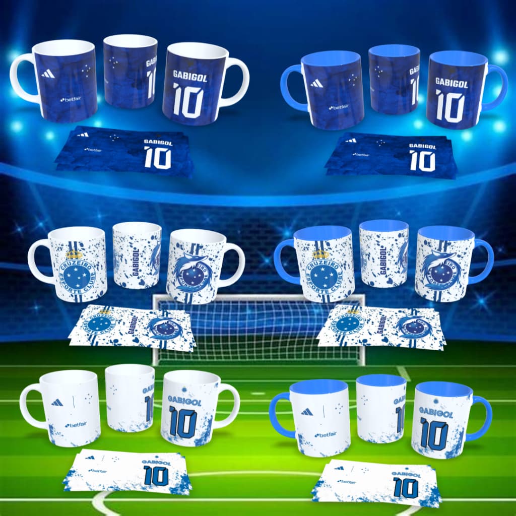 Caneca De Time Cruzeiro - Personalizadas com Nome