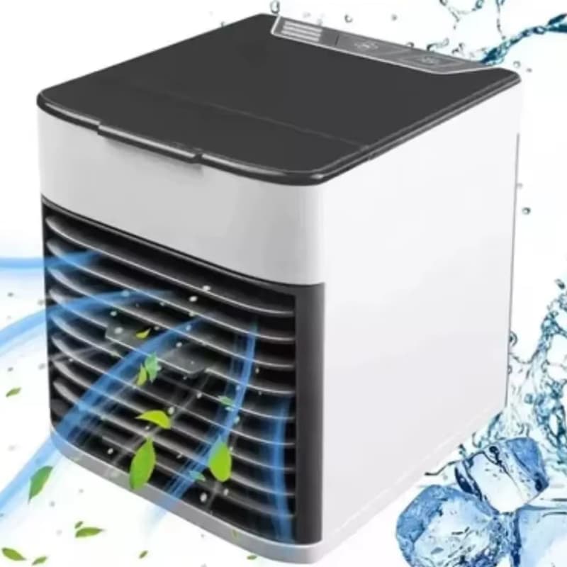 Mini Climatizador Ar Condicionado Umidificador USB Compacto Refrigeração Casa Quarto Sala Cozinha
