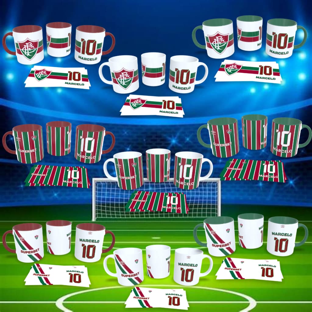 Caneca De Time Fluminense - Personalizadas com Nome