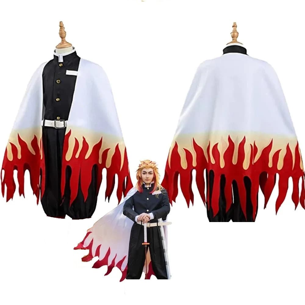 Kit Conjunto Rengoku Kyoujurou Cosplay Anime Geek.