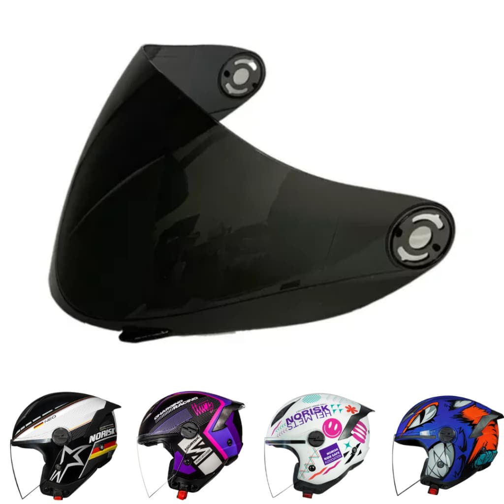 Viseira Capacete Fumê Norisk Neo Aberto Polivisor Moto
