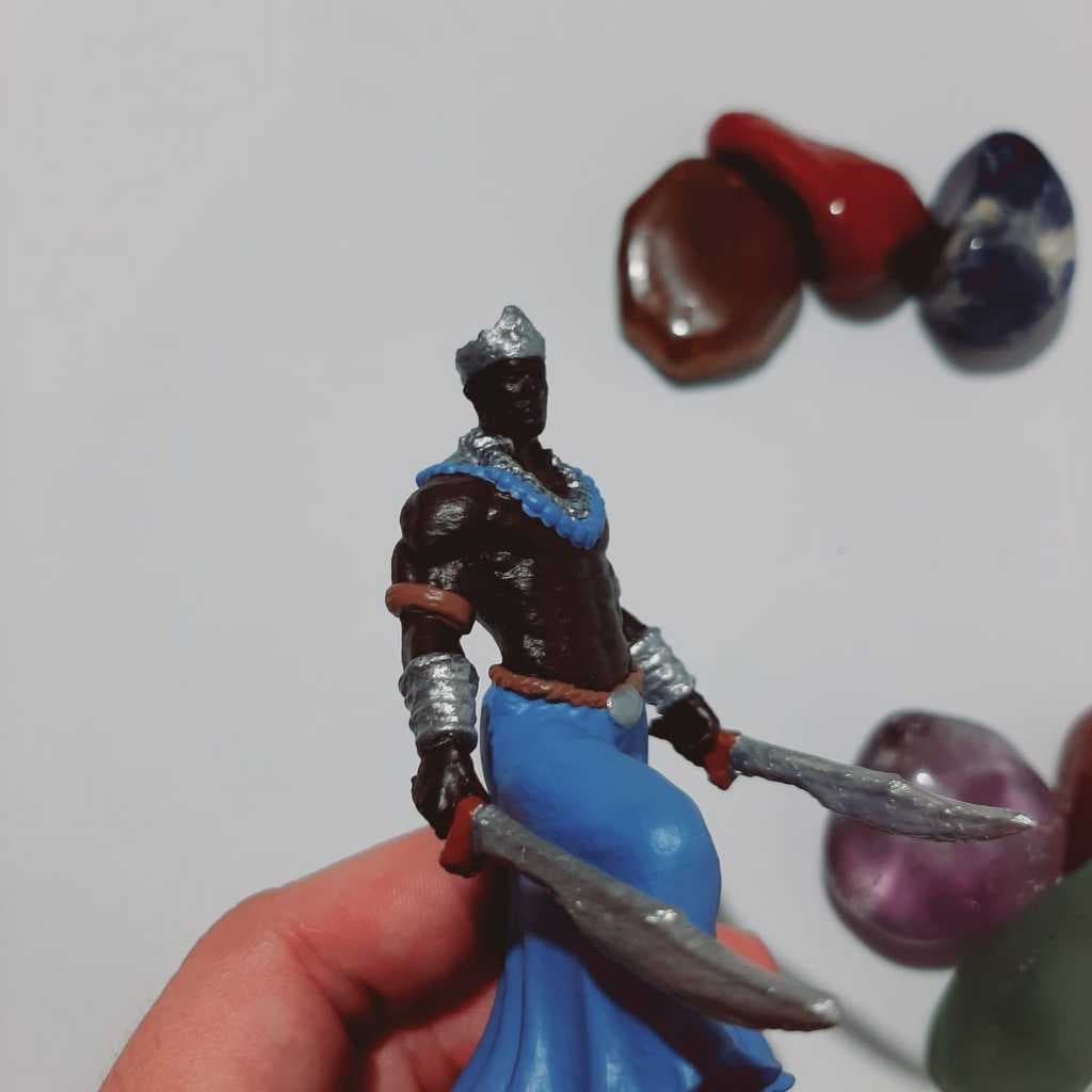 Orixá Ogum - 10 cm com acabamento em Pintura Artesanal | Impressão 3D | Arte de Orum