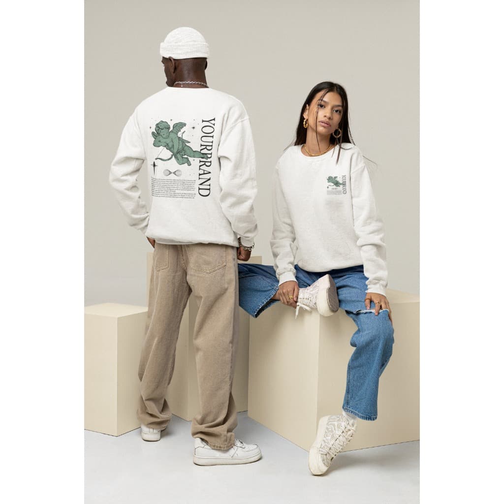Moletom Careca Unissex ´´Yourbrand´´Blusa de Frio-Anjo- Feminina Masculina- oversized stretwear