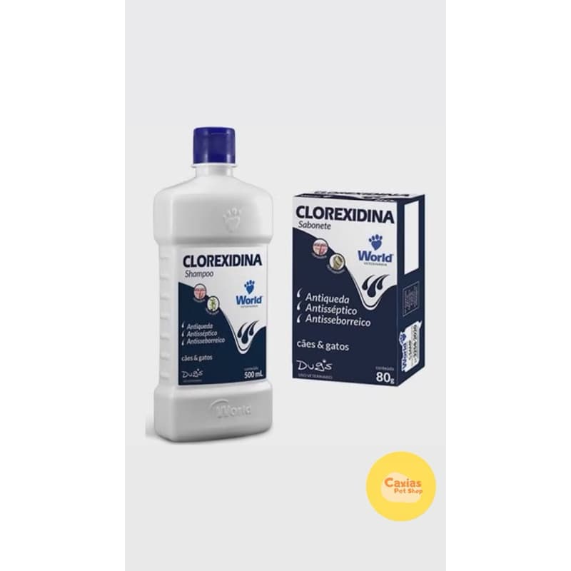 Shampoo e Sabonete Clorexidina Antiqueda Antisséptico Antisseborreico