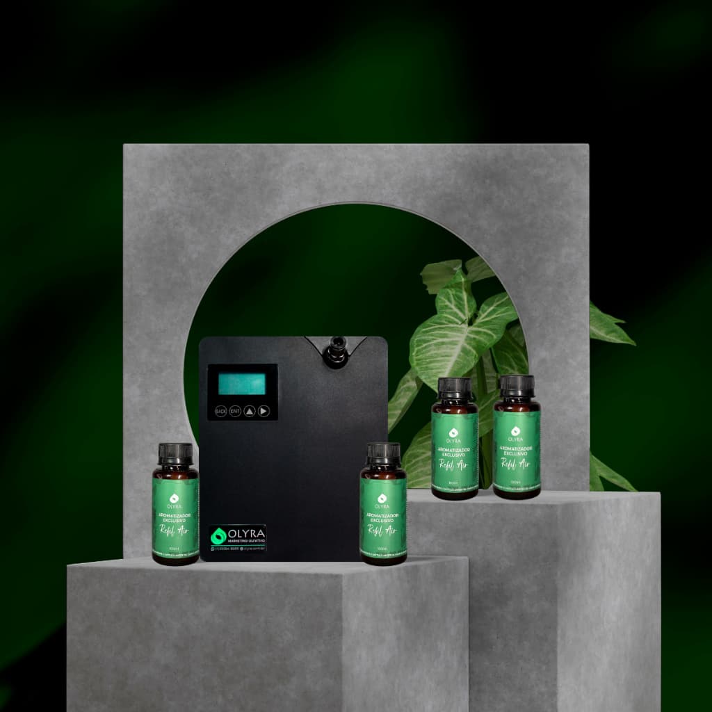 Kit Aromatizador Para Ambientes Power Preto 150m² + 4 Recargas Air 100ml