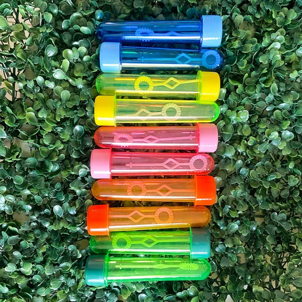 10 Tubetes Bolha de Sabão Sortidos 13 cm Colorido