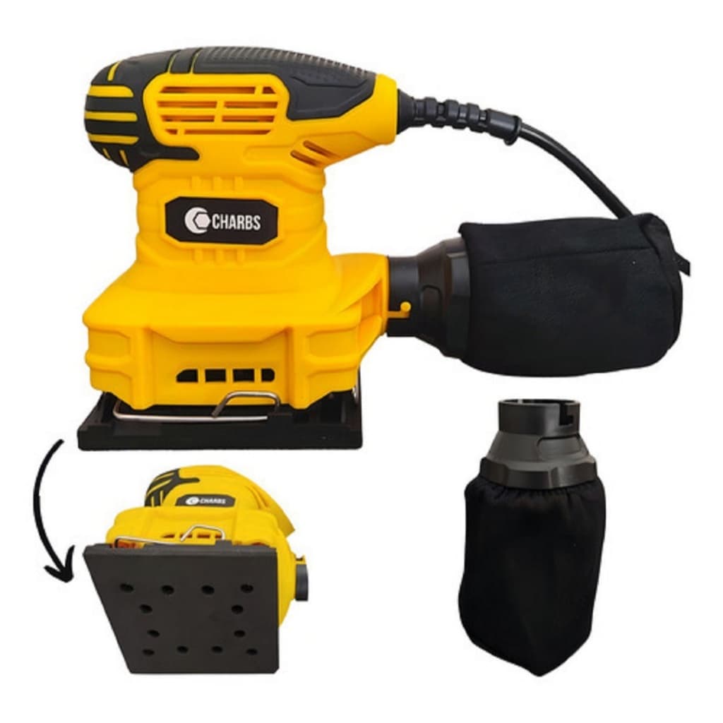 Lixadeira Orbital Treme Treme Elétrica Madeira Parede Com Coletor 250w