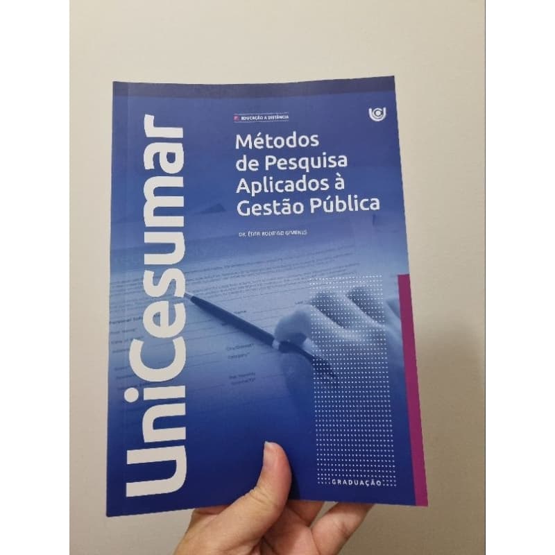 Livro faculdade métodos de pesquisa aplicados à gestão pública unicesumar
