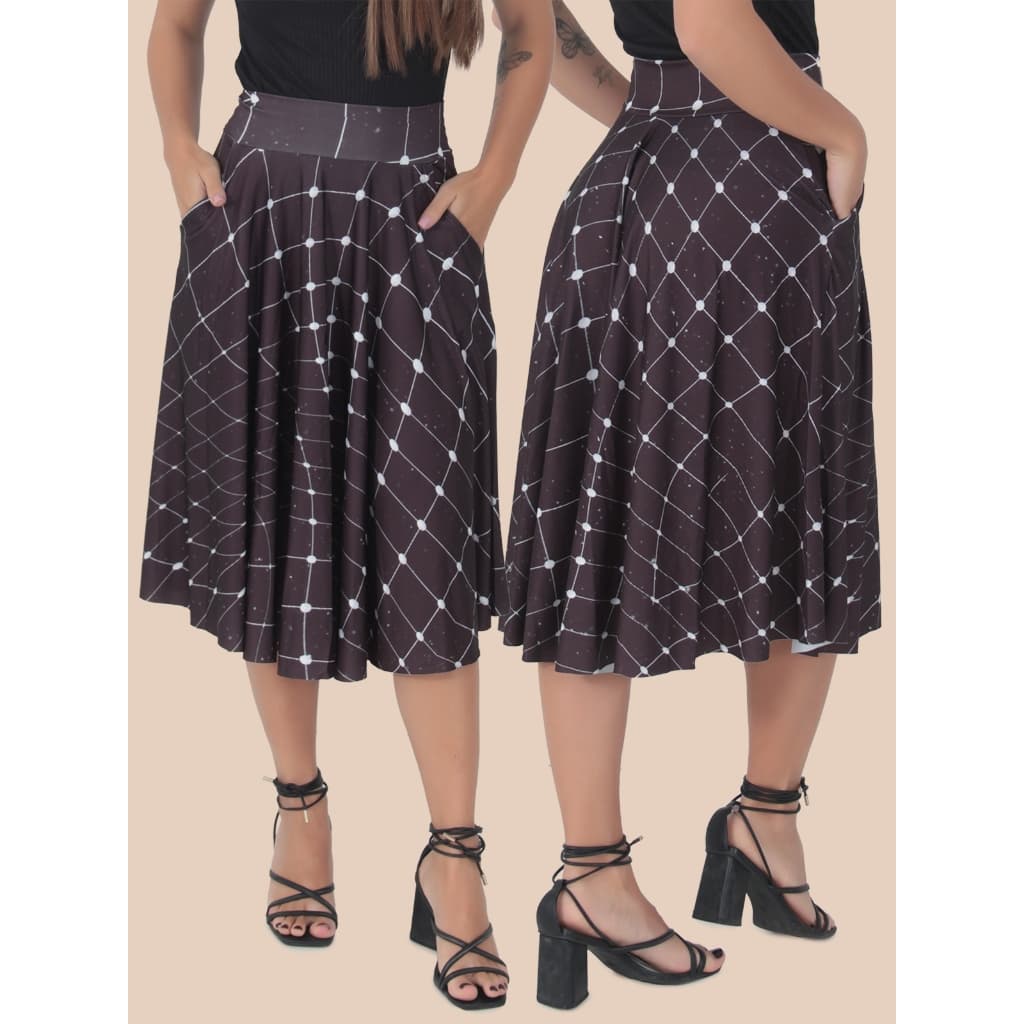Saia Godê Plissada Moda Feminina Evangelica