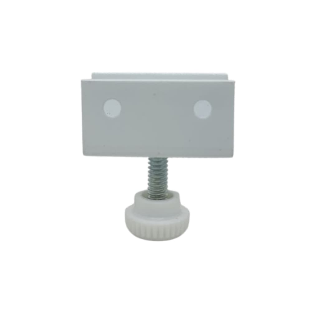 Sapata "U" para MDF 15mm com rosca Branco + Manipulo Branco