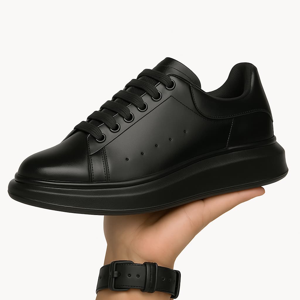 Tênis Sapatenis Masculino Couro Soft Leve e Macio Sola Alta 5cm Casamento Social Casual Oversized