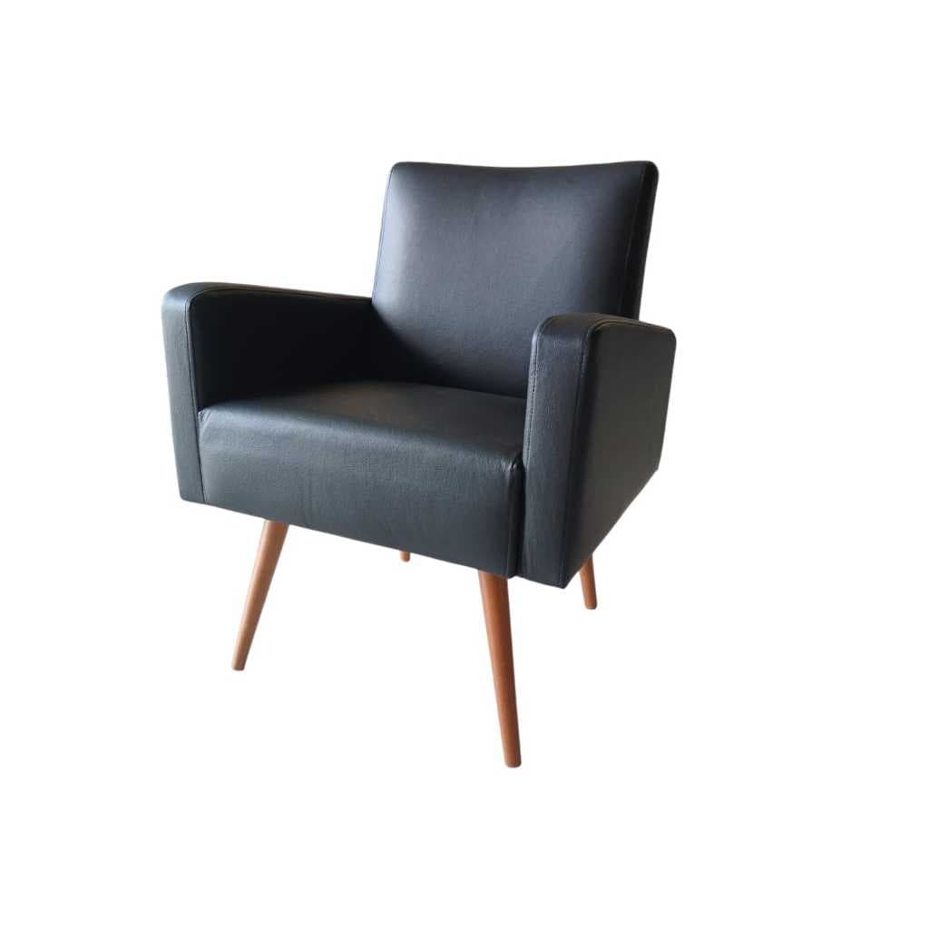 POLTRONA DECORATIVA COM PÉS PALITO - SALA - QUARTO - RECEPÇÃO - ESCRITÓRIO