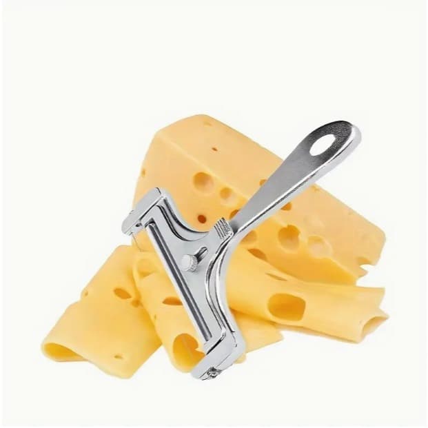 Fatiador de Queijo Presunto Embutidos  de Aço Inoxidável Ajustável Espessura Cortador de Queijo Ralador de Fio