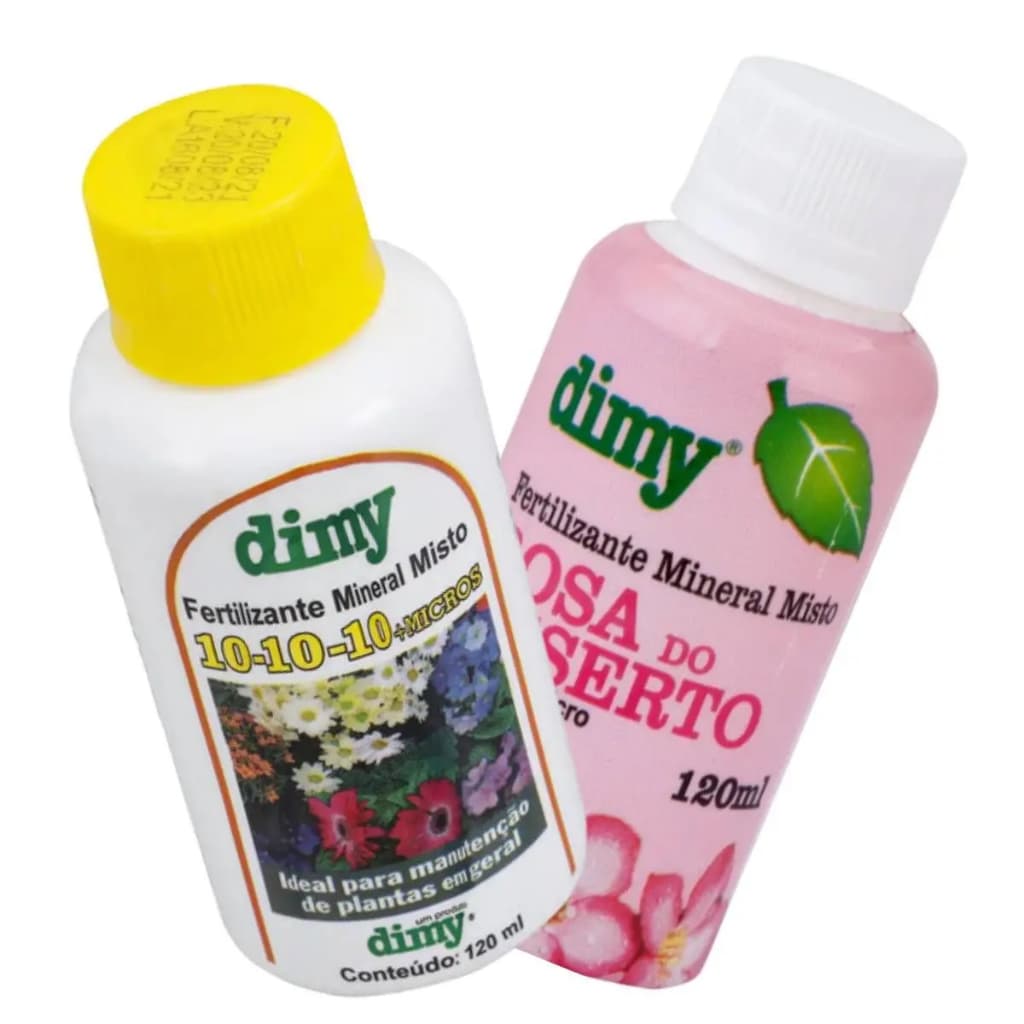 Kit Fertilizantes NPK 10-10-10 + Rosa do Deserto (120ML) DIMY