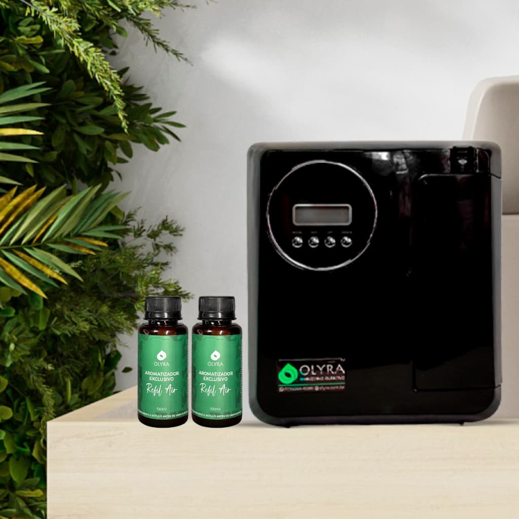 Kit Aromatizador Para Ambientes Grandes Soft 3 Preto 100m² + 2 Recargas Air 100ML