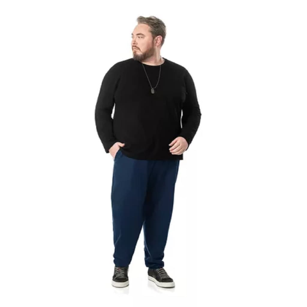 Camiseta Masculina Manga Longa Diametro Plus Size