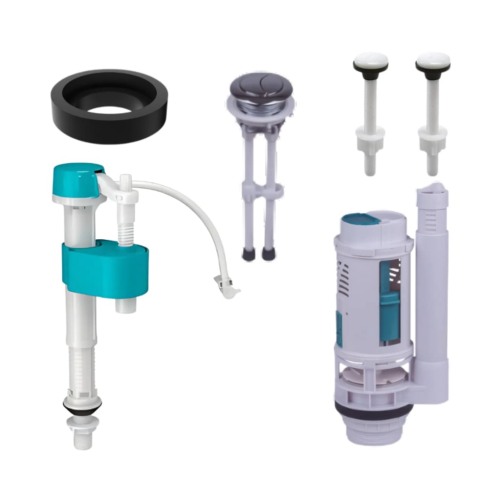 Kit Reparo Completo Caixa Acoplada Dual Flush Universal Entrada Ajustável