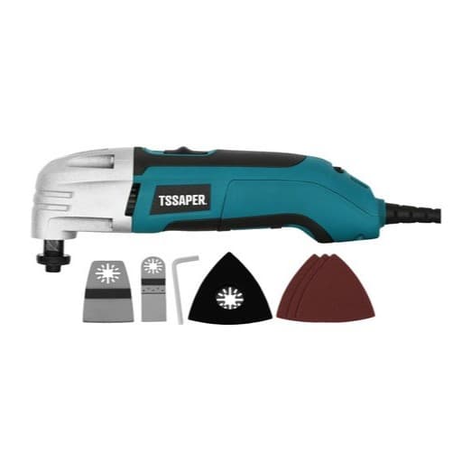 Multiferramenta Oscilante Lixa Corta Gesso Madeira  Plástico Ferro Kit Completo Com Acessórios