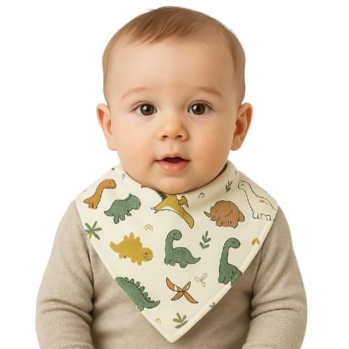 Kit C/3 Babador Bandana de Bebê 100% Algodão alimentação dia a dia