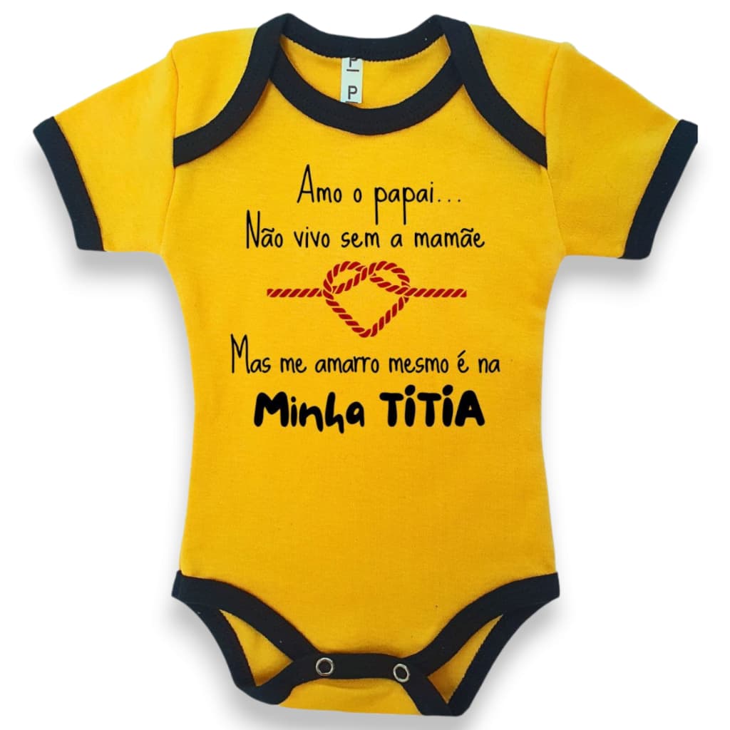 Body Titia Pesonalizado Menino e Menina Bodies Bebê Frases