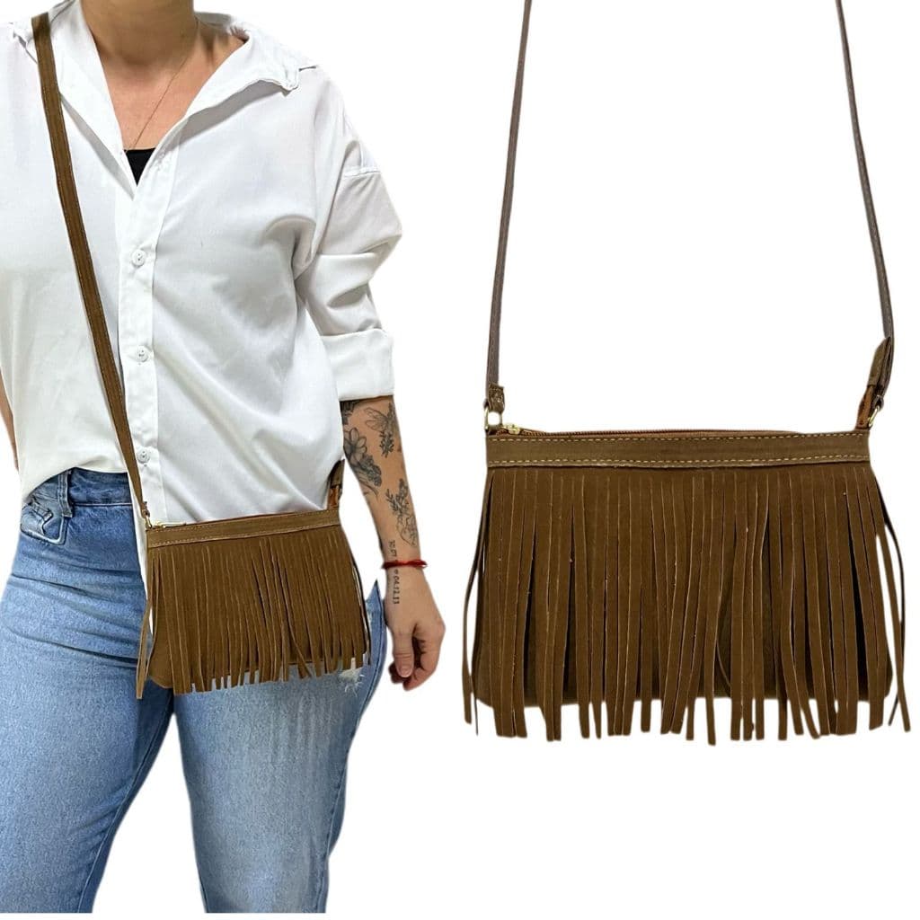 Bolsa Feminina de Franja Pequena Festa De Peão Barretos Boiadeira Estilo Boho