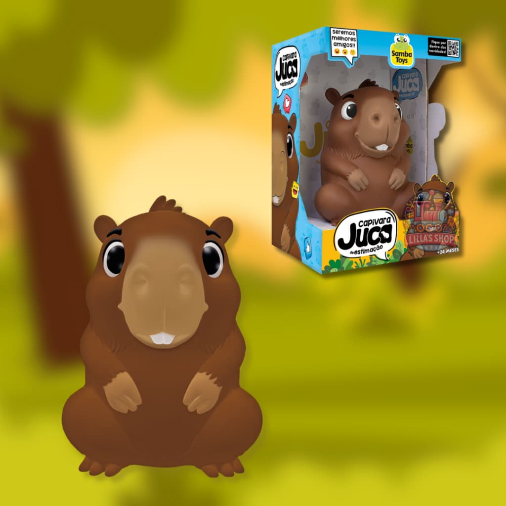 Juca Capivara Pet Brinquedo Infantil 100% Vinil Amigo de Estimação