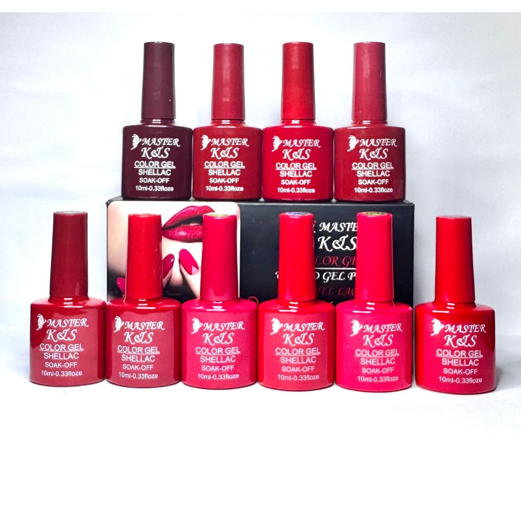 Kit Manicure 10  Esmaltes Em Gel LIRIÓ/K&S OU BELLA ROSA PROFISSIONAL Shellac Color Gel Polish Anvisa 10ml