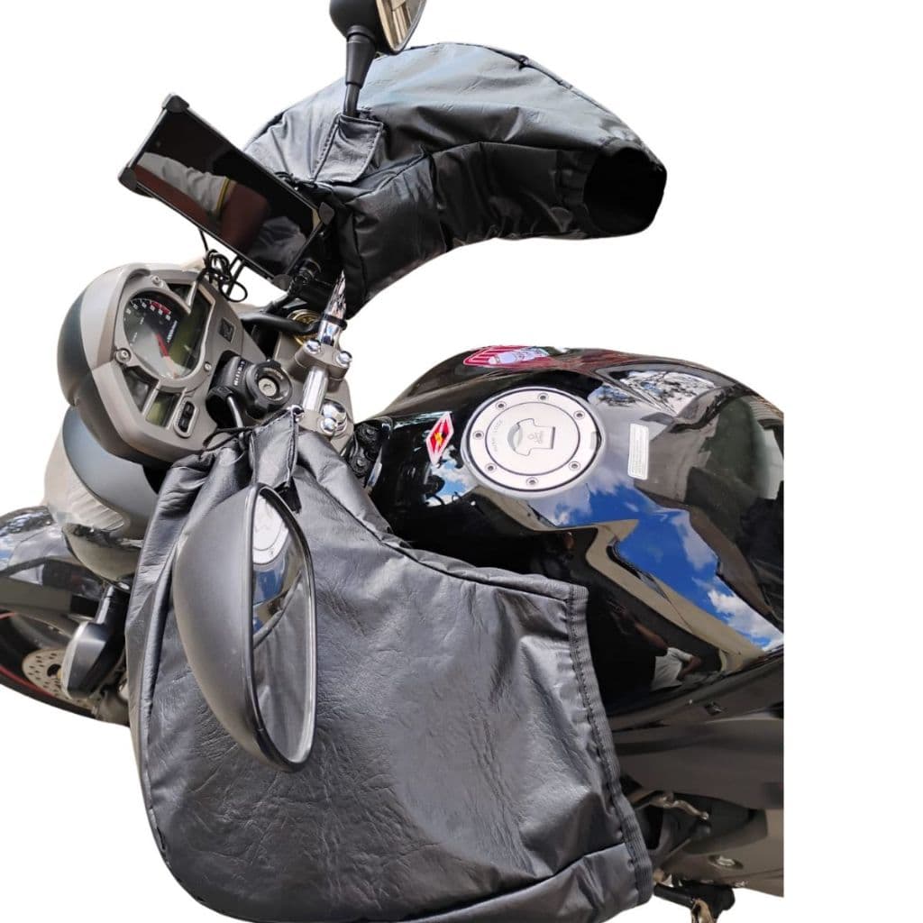 Luva Fixa Guidão Polaina Big Trail Corino Impermeável e Térmica