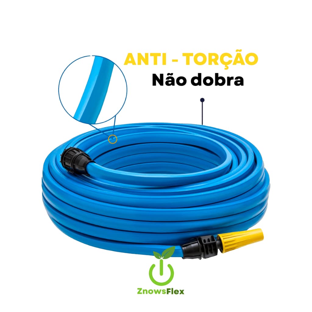 Mangueira De Jardim Anti-Torção Chata Resistente Anti-Dobra Antitorção 10 metros Forte Não Dobra