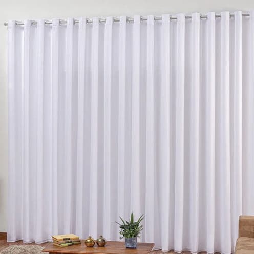 Cortina Para Cozinha 2,80X1,80 De Voil Com Forro Microfibra várias medidas