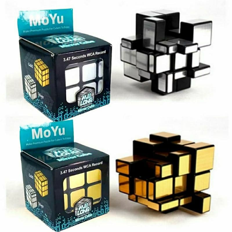 Cubo Mágico Mirror Cube Blocks Dourado Prata 3x3 4x4 5x5 Original MoYu Profissional Rubik