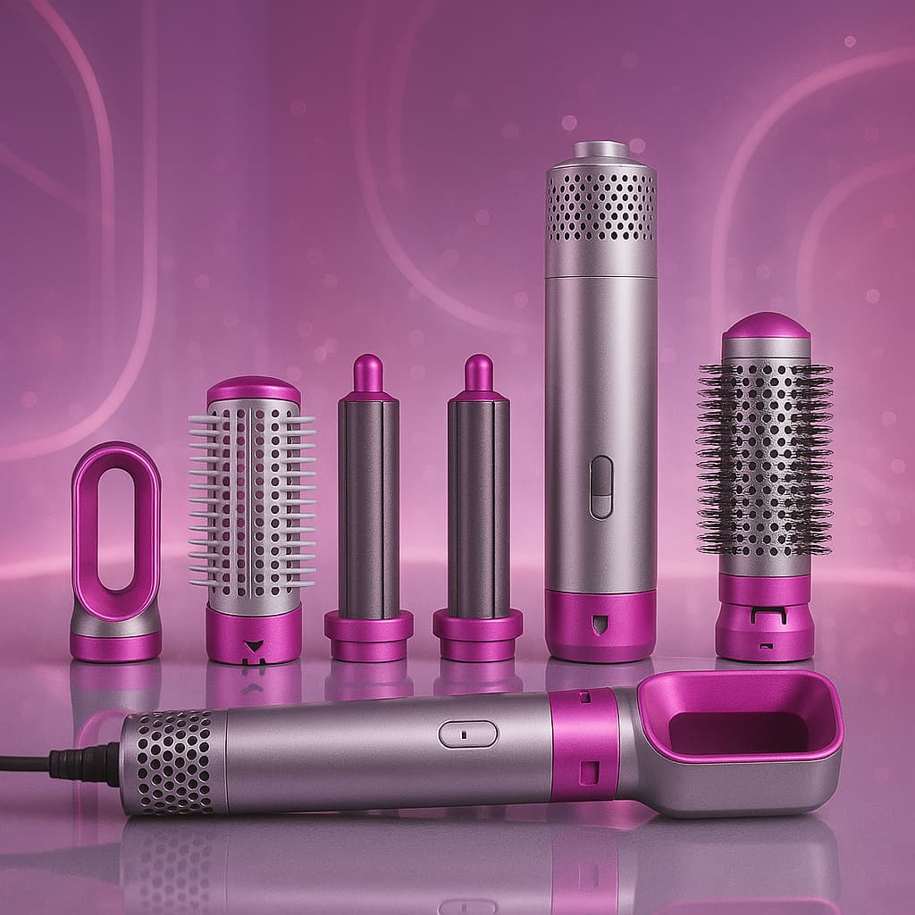 Escova 5 em 1 Secador, Pente, Modelador, Aumenta volume Profissional
