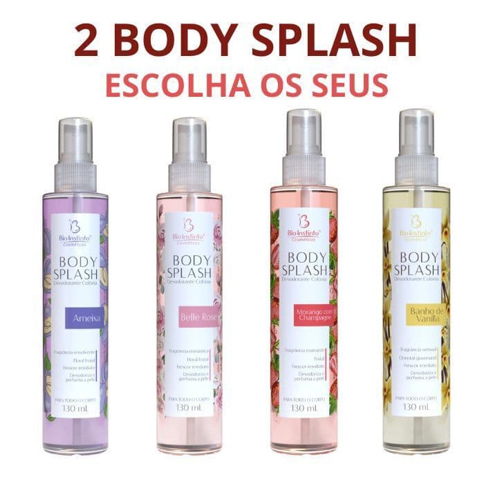 2 Und Body Splash Perfume Corporal Desodorante Donna Vanilla Morango Ameixa Donna Secrets Lavanda