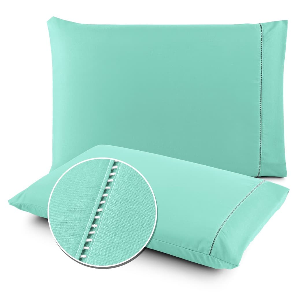 Par de Fronhas Avulsas em Micropercal 400 fios com Ponto Palito 50 x 70 -MARCOSSHOP