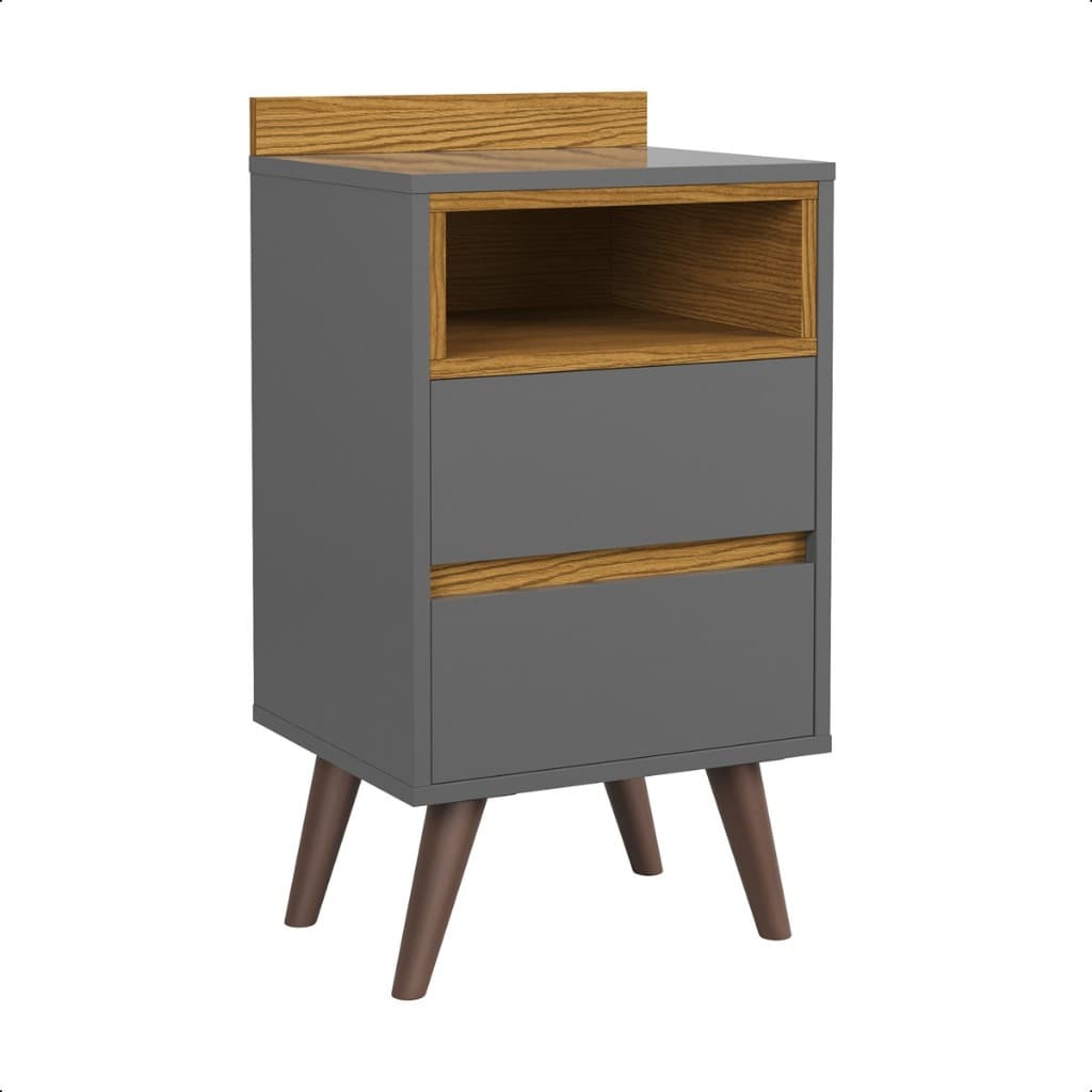 Mesa de Cabeceira Álamo Retro Nicho 1 Gaveta Varias Cores