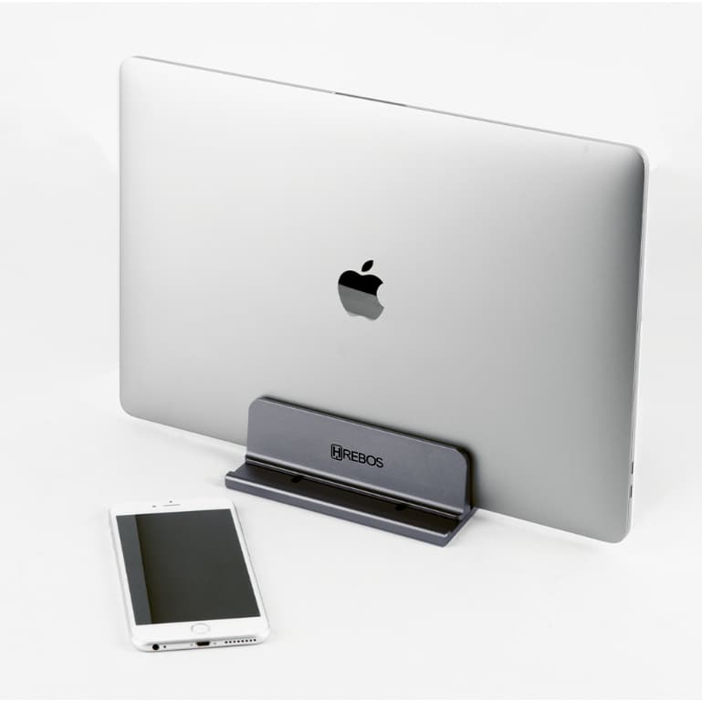 Suporte Alumínio Vertical Portátil Para Notebook  MAC iPad Tablets Celular suporte de mesa HREBOS SU-253