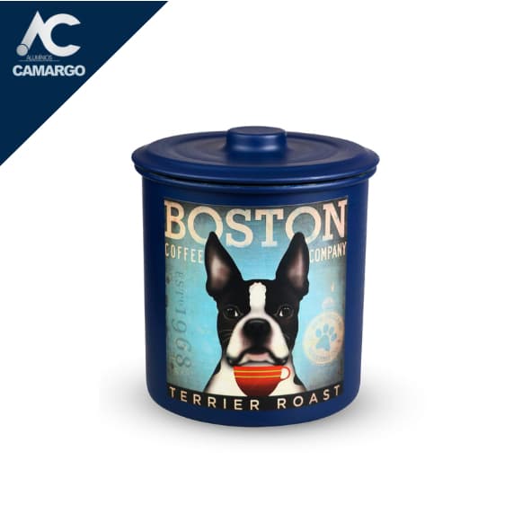 Pote de ração alumínio 6500 ml para PET cachorro e gato Decoupagem