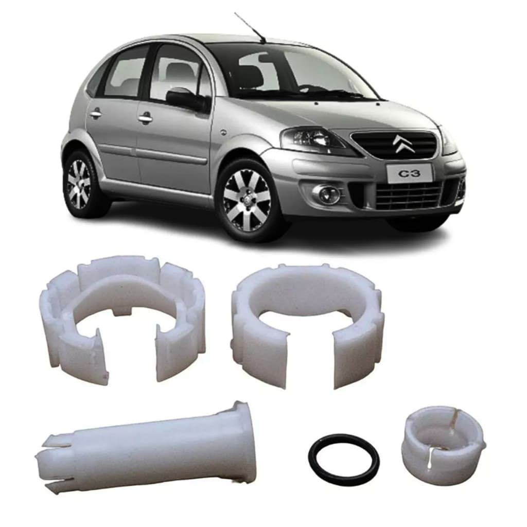 Kit Reparo Bucha Alavanca Cambio Citroen C3 1.4 e 1.6 2002 03 04 05 06 07 08 09 2010 2011 até 201